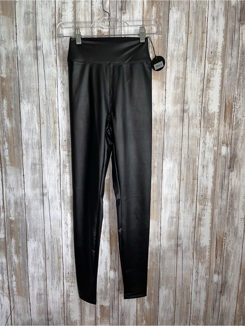 Aerie OFFLINE Real Luxe Faux Leather Leggings Black High Rise NWT Small - Picture 2 of 6